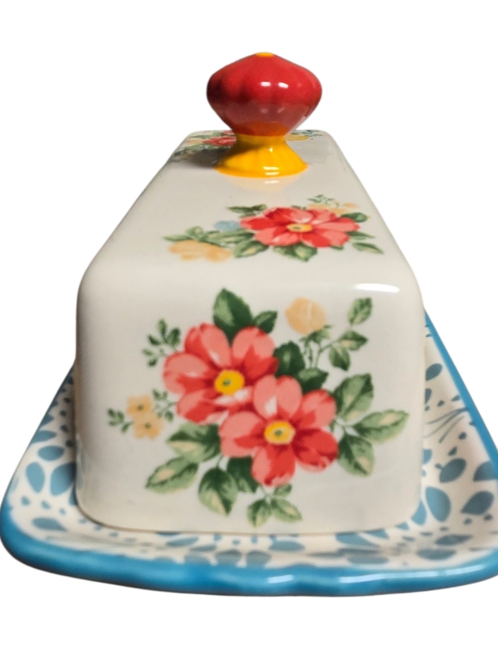 The Pioneer Woman by Ree Drummond durable stoneware floral   Butter Dish - Picture 3 of 6